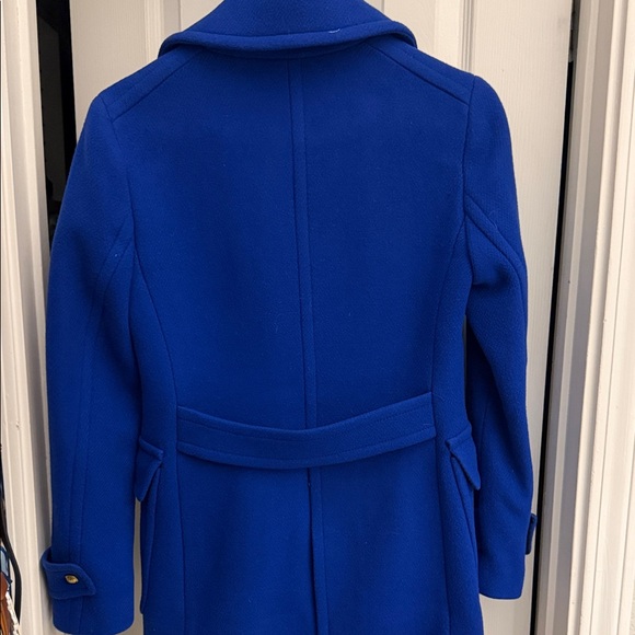 J. Crew Stadium Cloth Nello Gori Royal Blue Peacoat with Gold Buttons - Picture 7 of 7